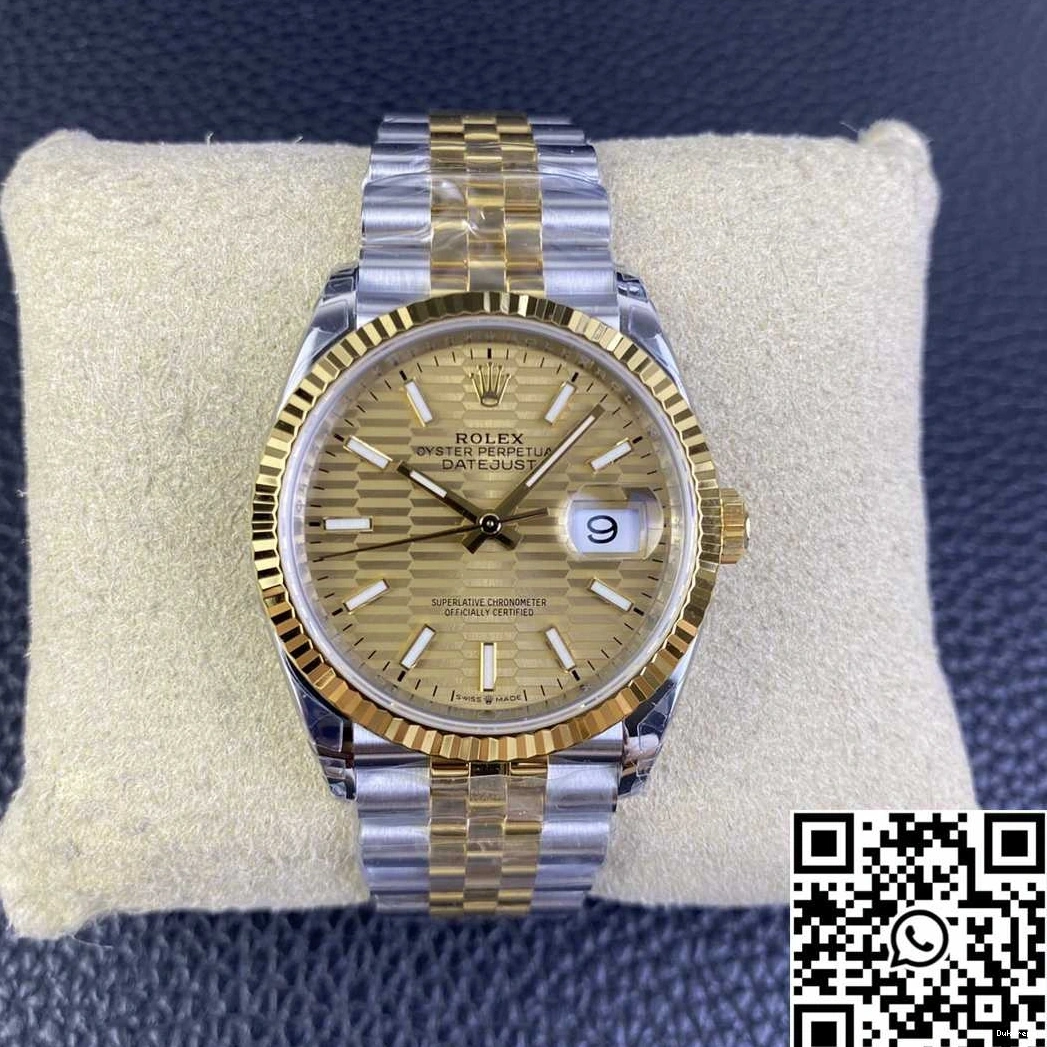 Tone Hourmarker Yellow Motif Rolex VS Two Diamond 36MM M126233 Dial Factory Datejust 0214
